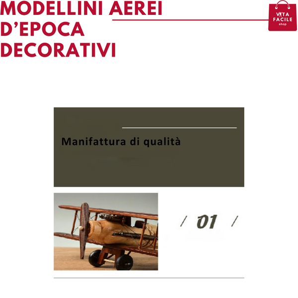 Modellini aerei d'epoca decorativi