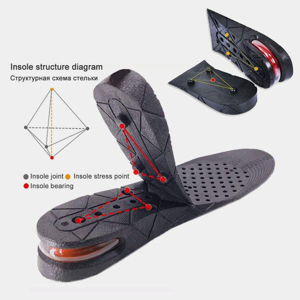 Rialzi interni soletta alzatacco ortopedica per scarpe  per sembrare più alti di 3-9 cm - Vitafacile shop