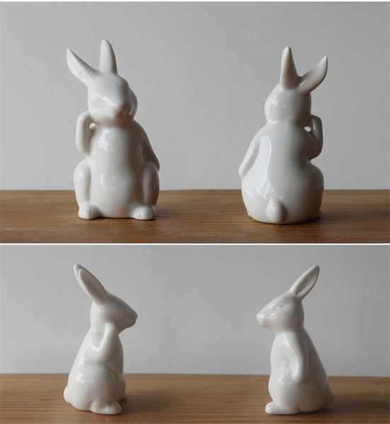 Oggetti per la casa particolari coppia di coniglietti - Vitafacile shop