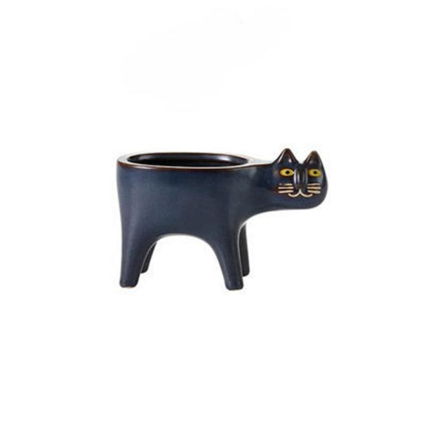 Vaso in ceramica con gattino per interno/esterno