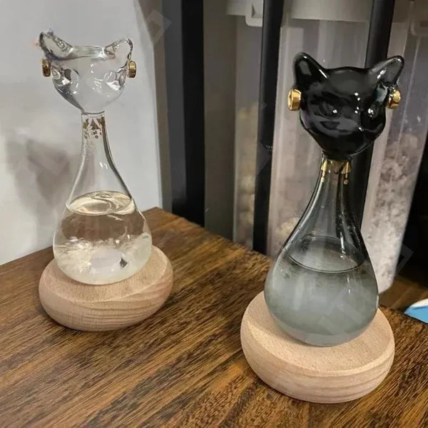 Bottiglia decorativa a forma di gatto per previsioni meteo