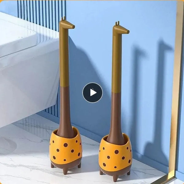 Set scopino per la pulizia wc a forma di giraffa con portascopino
