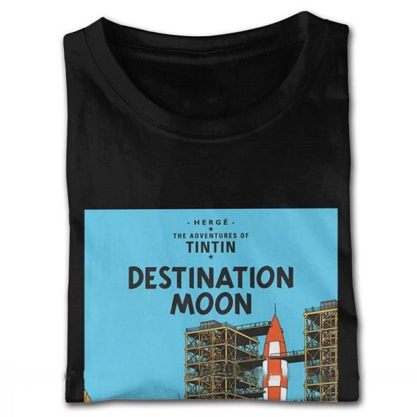 T-shirt estiva uomo -Tin Tin Destination Moon-