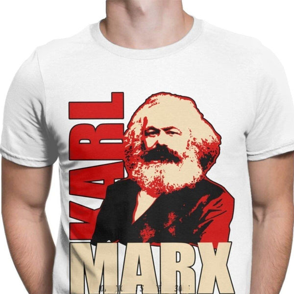 T-shirt estiva uomini -Karl Marx ritratto-