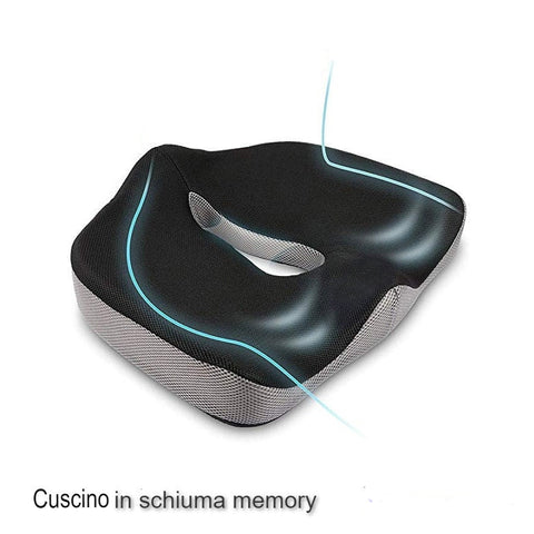 Cuscino ortopedico multiuso in schiuma memory per sedie