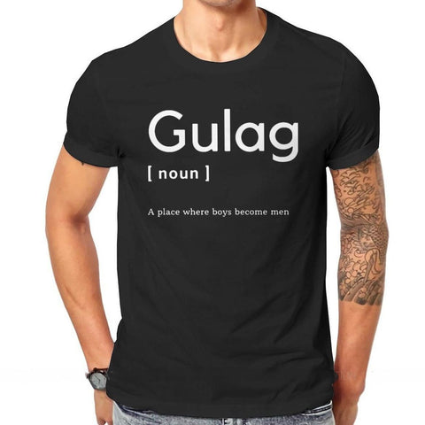 T-shirt estiva uomo Gulag meme