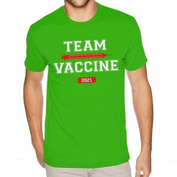 T-shirt estiva uomo "Team Vaccine"