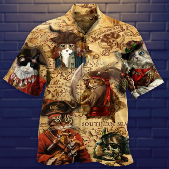 Camicie estive da uomo con stampe feline in 3D