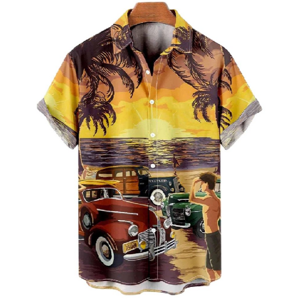 Camicie estive hawaiane da uomo con stampe in 3D