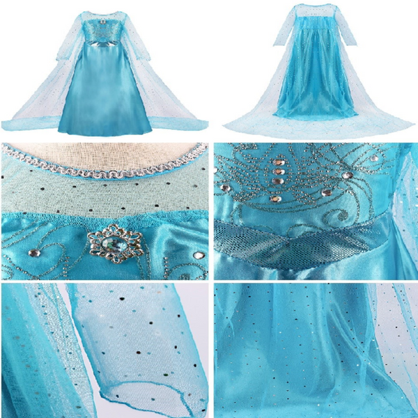 Costume cosplay da principessa Rapunzel per bambini