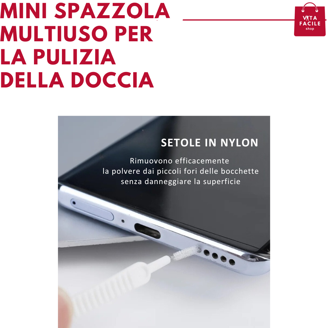 Mini spazzola multifunzione per la pulizia della doccia – Vitafacile shop