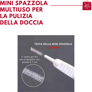 Mini spazzola multifunzione per la pulizia della doccia