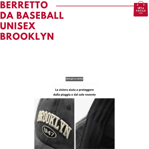Berretto da baseball unisex -Brooklyn 1947-
