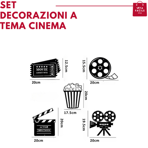 Set decorazioni a tema cinematografico