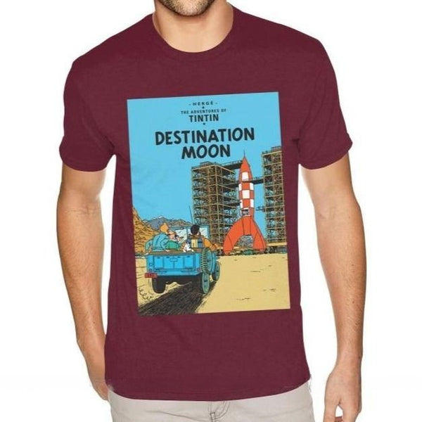 T-shirt estiva uomo -Tin Tin Destination Moon-