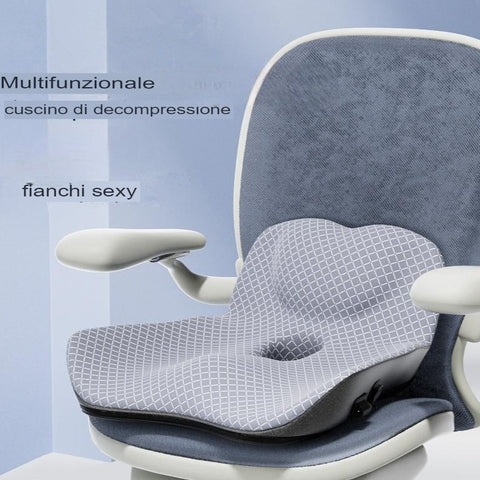Cuscino ortopedico in schiuma memory per sedie con design in 3D