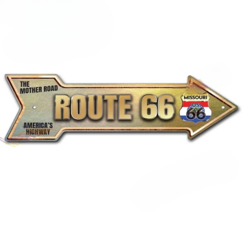 Cartello decorativo in stile stradale -Route 66-