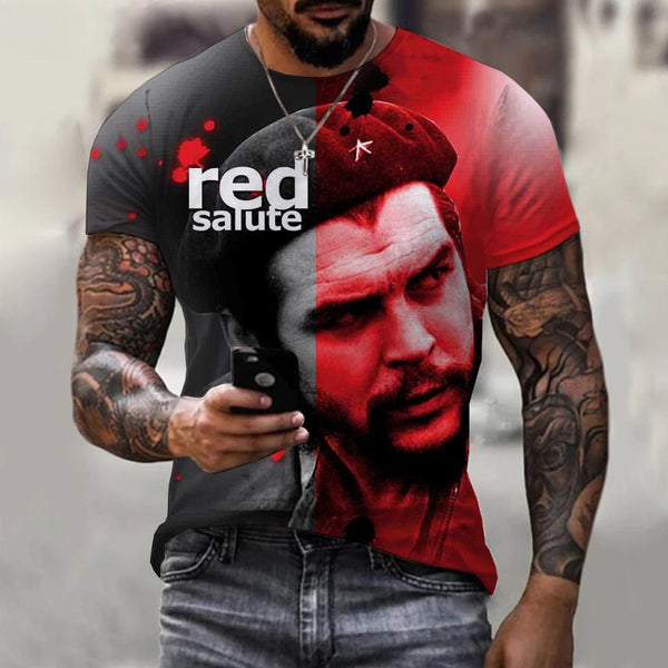 T-shirt estiva uomo "Che Guevara eroe" 3D