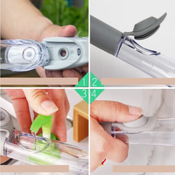 Set spazzola con dispenser integrato e spugne per pulizia pentole