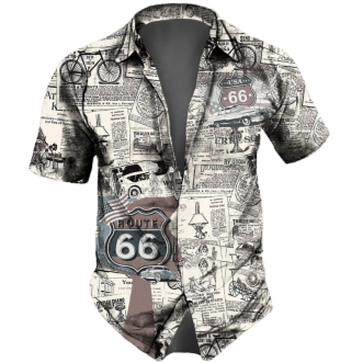 Camicie estive da uomo 3D -Route 66-