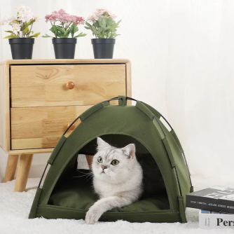 Cuccia a forma di tenda per gatti