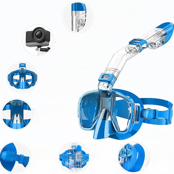 Set di maschere da sub con sistema dry top e supporto webcam