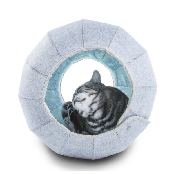 Cuccia per gatti a forma di tenda sferica pieghevole