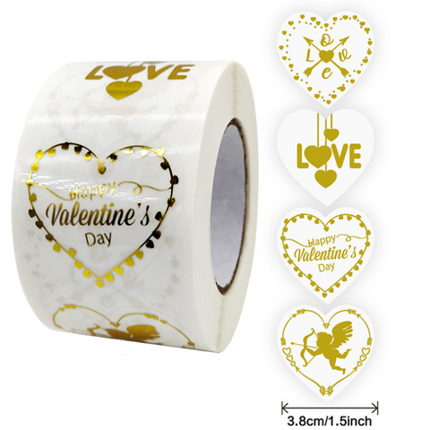 Etichette adesive per imballaggio regali San Valentino -I love you-