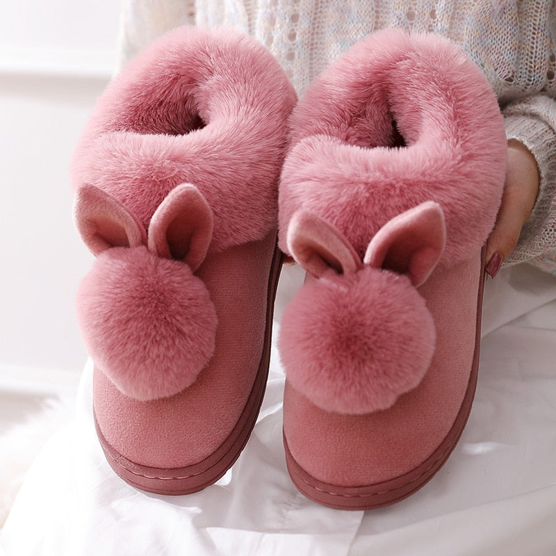 Pantofole divertenti coniglietto - Pantofole invernali donna