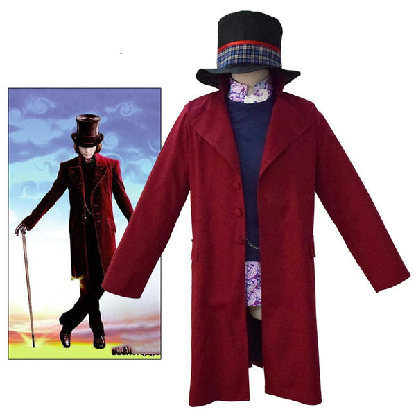 Costume cosplay unisex da Willy Wonka