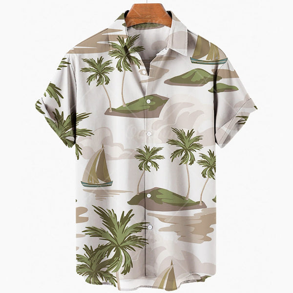 Camicie estive da uomo con palme tropicali in 3D