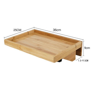 Vassoio di legno con clip per il letto