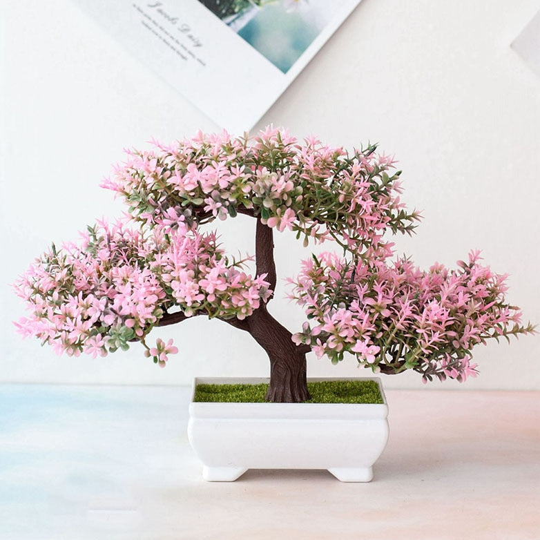 Alberi bonsai artificiali in miniatura