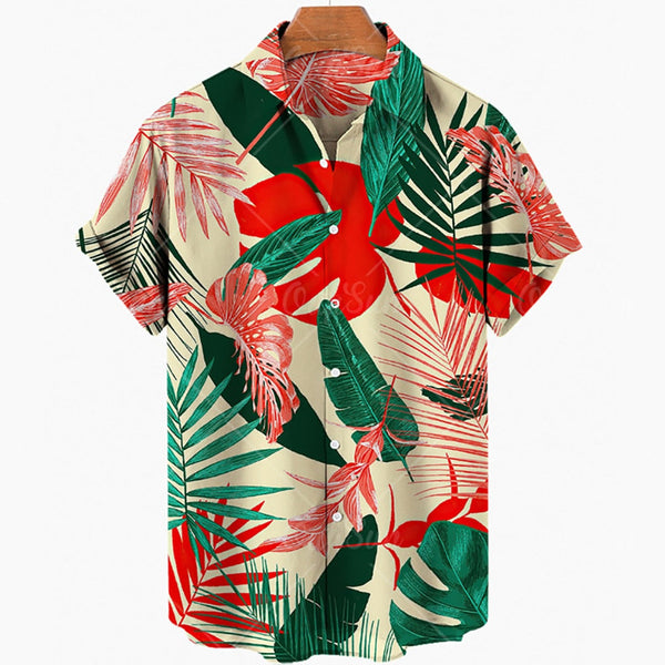 Camicie estive da uomo con palme tropicali in 3D
