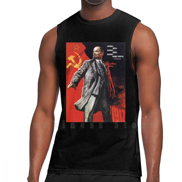 T-shirt estiva unisex Lenin poster