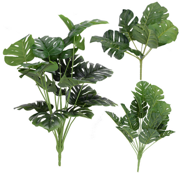 Piante artificiali -Elocasia- con 18 foglie
