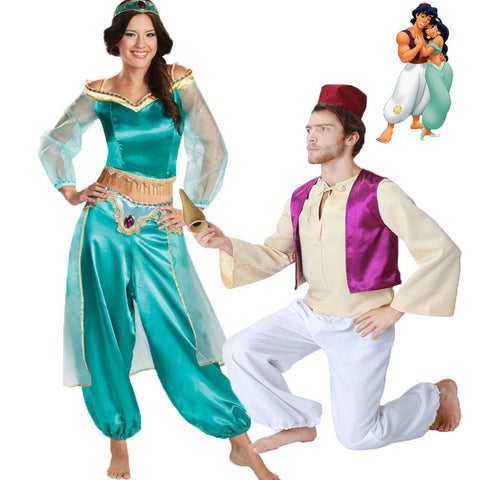 Costumi cosplay di Aladino e Jasmine