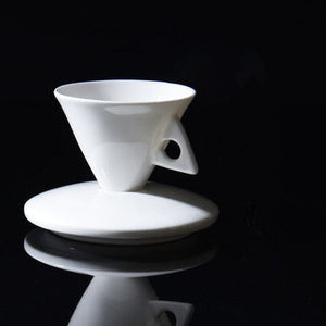 Set di tazze e piattini in porcellana cinese per caffè espresso