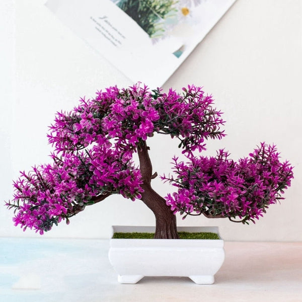 Alberi bonsai artificiali in miniatura