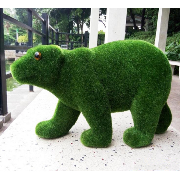 Statue decorative a forma di animali in erba artificiale