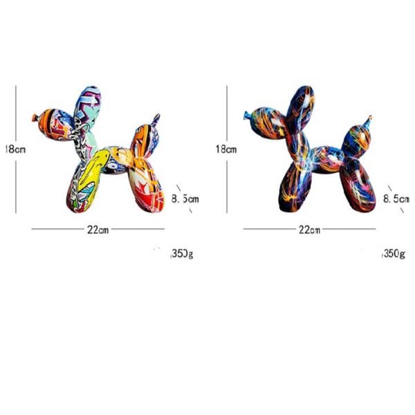 Figurine decorative a forma di cani palloncino