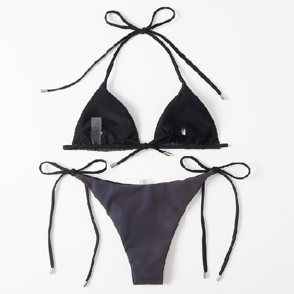 Costume da bagno donna cambia colore al buio -bikini a triangolo a coppa intera-