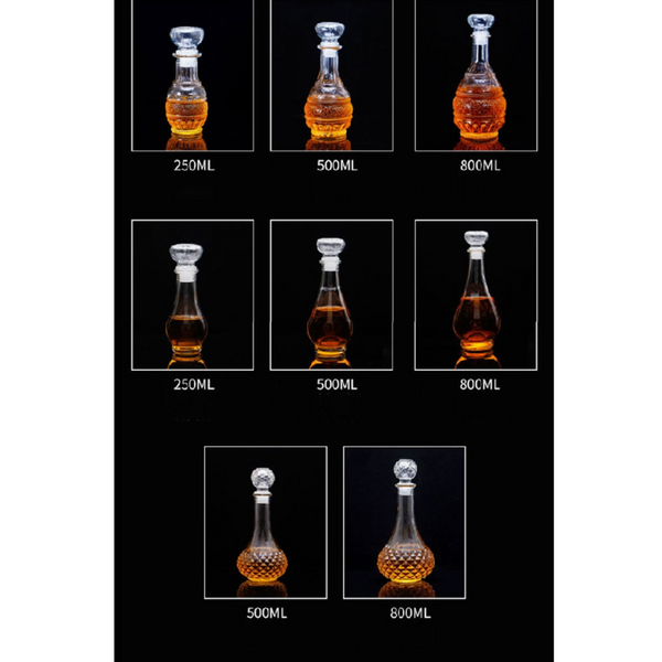 Set di bottiglie decanter per vodka e whisky