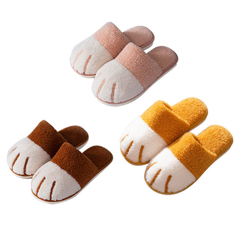 Pantofole invernali unisex cartoon a forma di zampa di orsetto