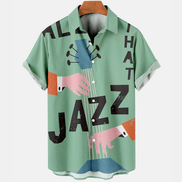 Camicie estive da uomo con stampe in 3D Jazz