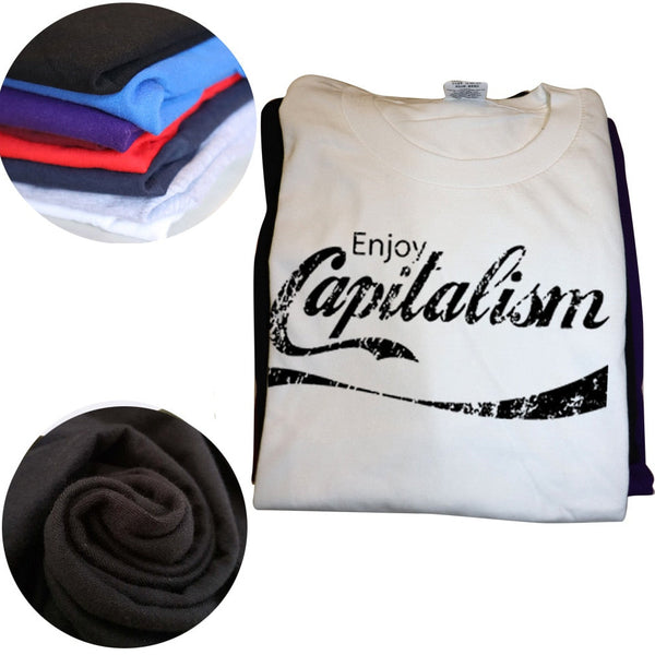 T-shirt estiva uomo "Enjoy Capitalism"
