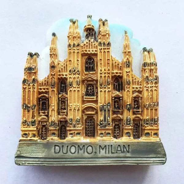 Calamite da frigo con stampa 3D monumenti di Milano, Roma, Venezia, Genova, Pisa a Matera