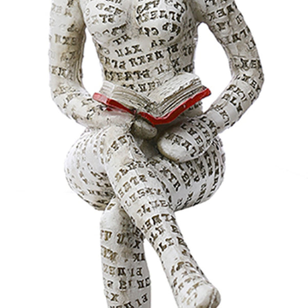 Statuette decorative di donne intellettuali che leggono un libro