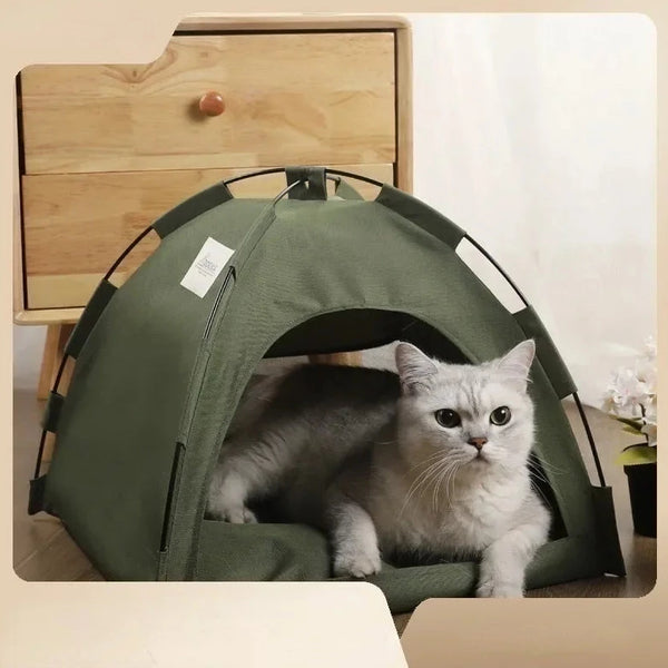 Cuccia a forma di tenda per gatti