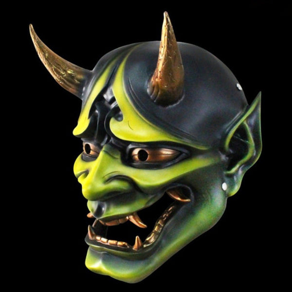Maschera cosplay Halloween da demone samurai Oni Kaubuki